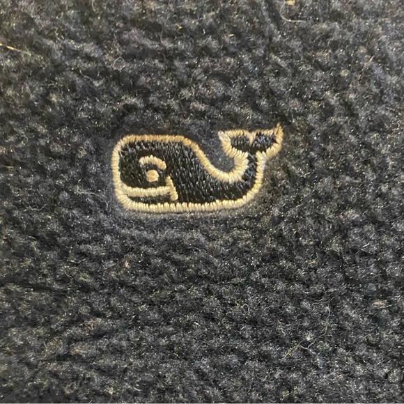 Vineyard Vines Blue Zip Up Sweater with Quarter-Zip - Picture 4 of 4